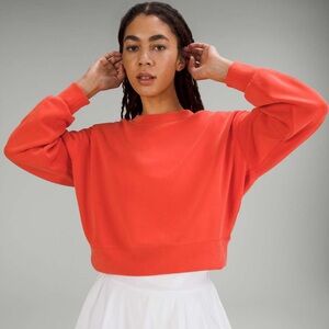 Solar Orange Lululemon Softstreme Perfectly Oversized Cropped Crew